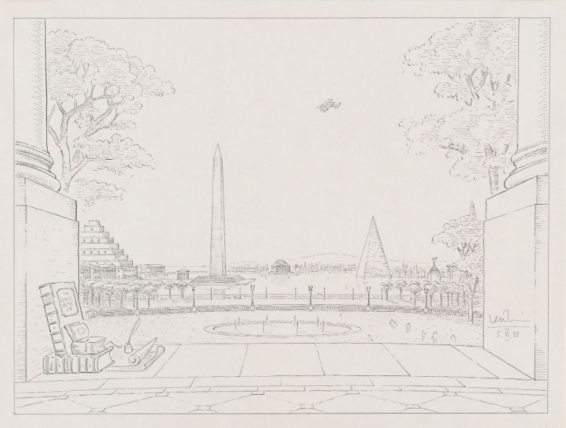 a view of the center of the mall as Krier would have redesigned it