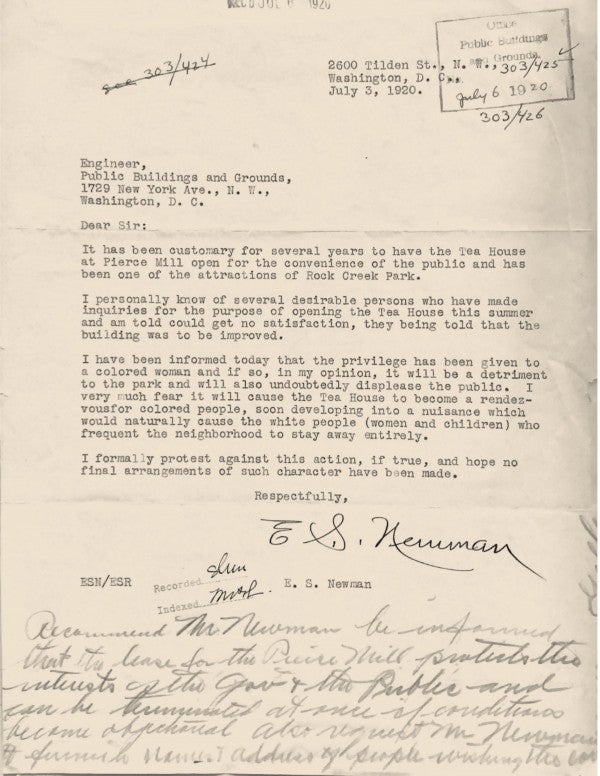 The typewritten letter from Newman