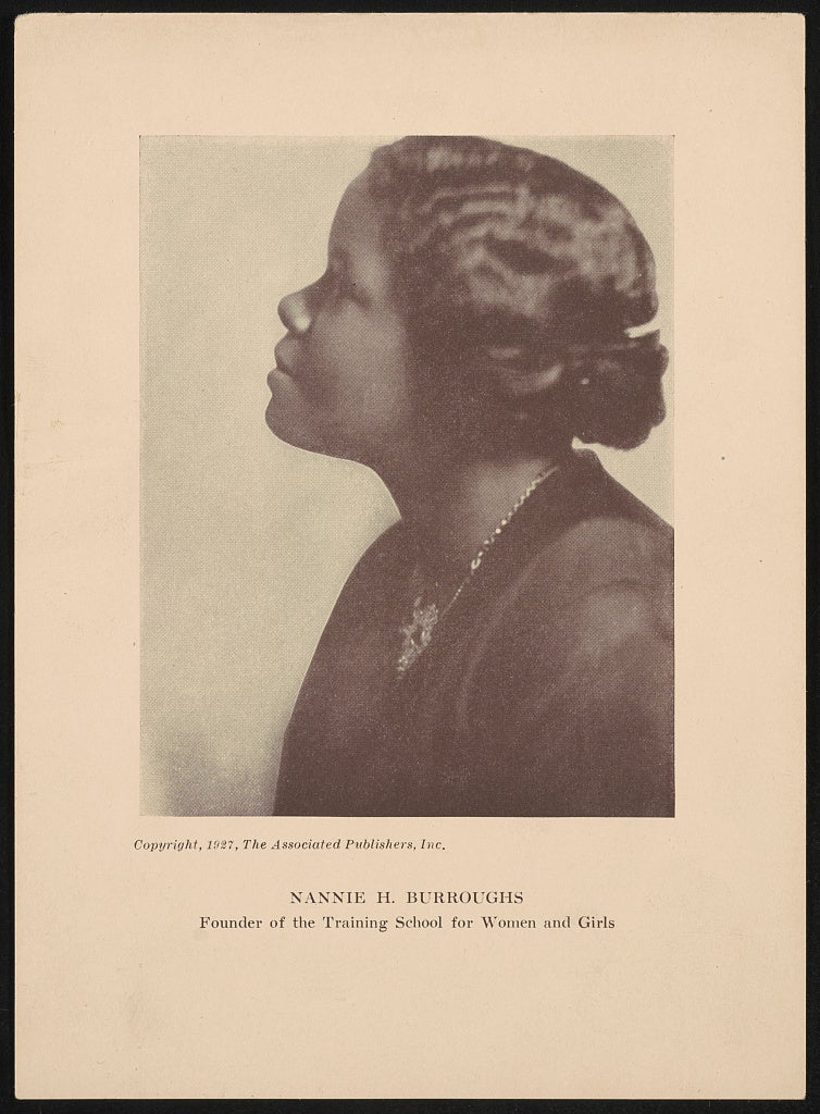 a historic photograph of a woman in profile