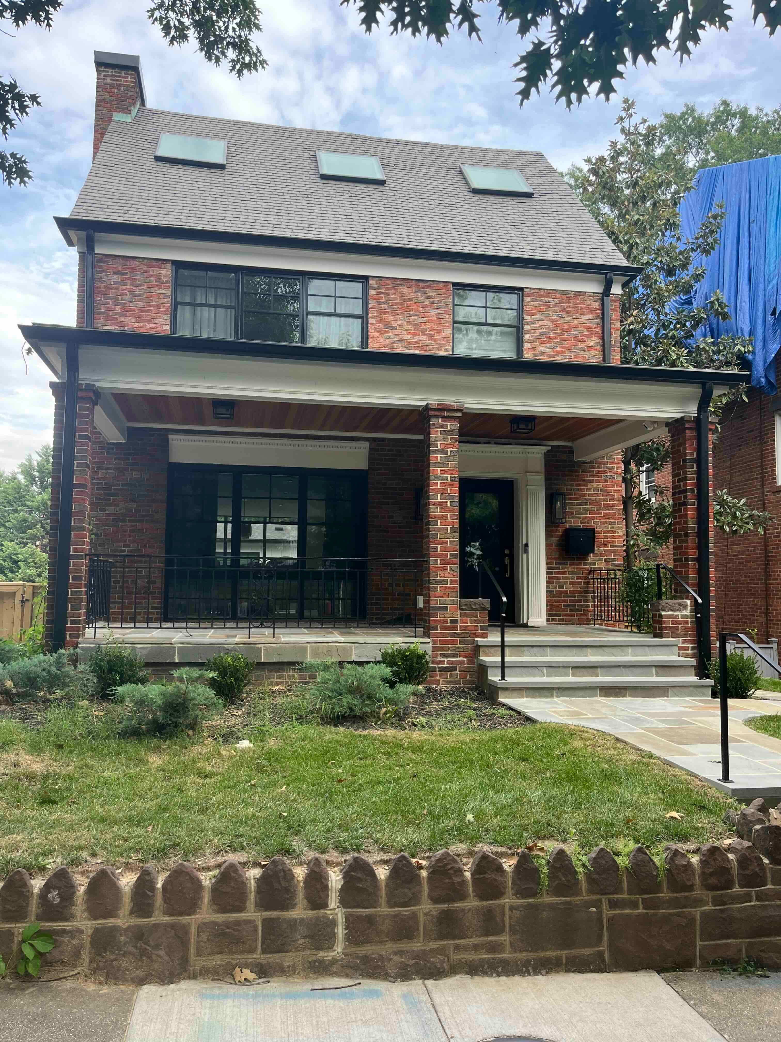 Brick house with porch