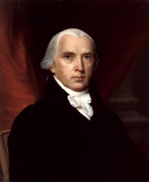 Portrait of James Madison by John Vanderlyn. (Source: Wikipedia)