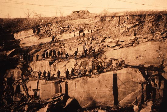 Seneca Stone Quarry c.1890s (Photo source: Maryland-National Capital Park & Planning Commission) Seneca Stone Quarry c.1890s (Photo source: Maryland-National Capital Park & Planning Commission)