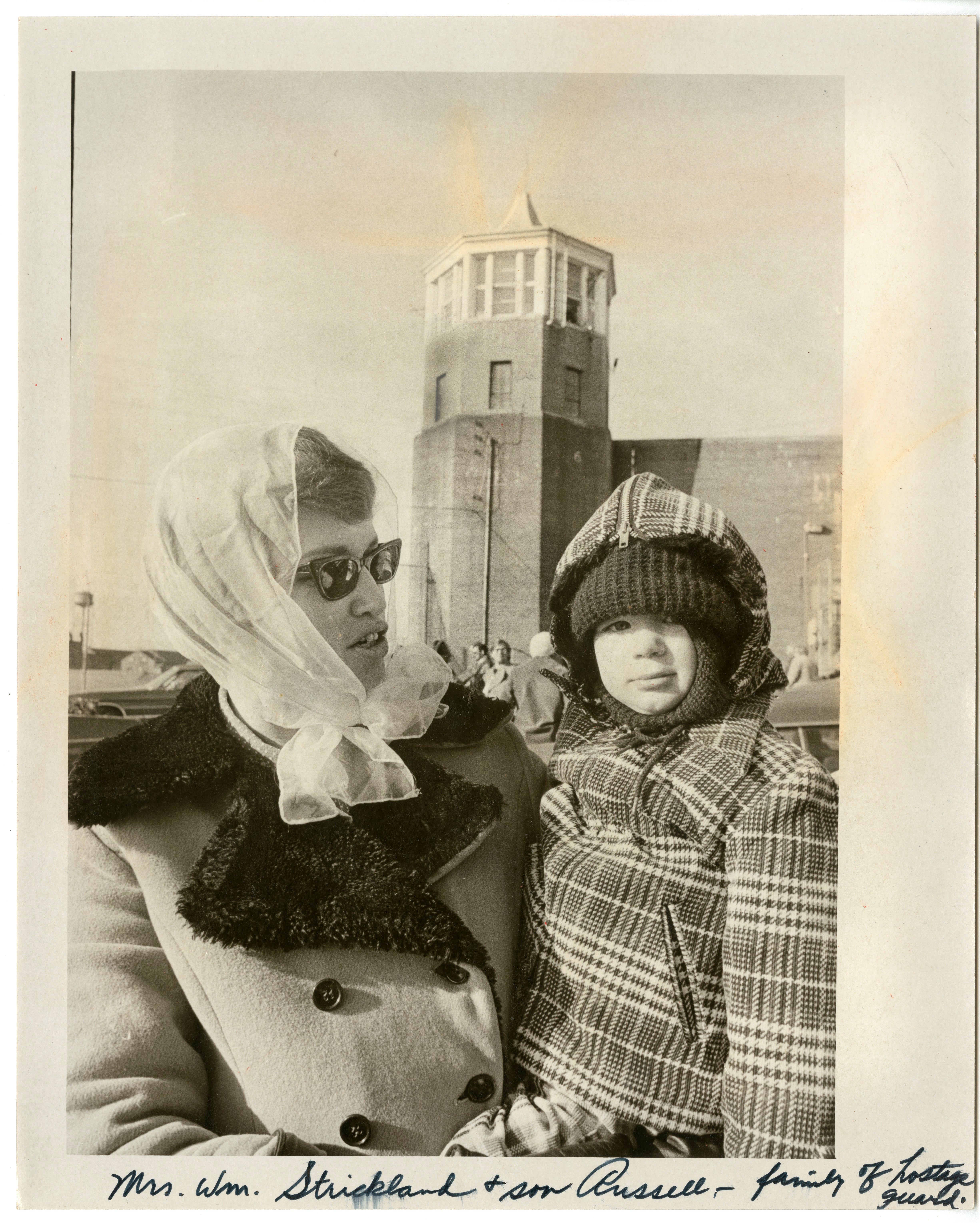 Family members of hostage William Strickland wait outside Lorton during the standoff. (Photo Credit: Geoffrey Gilbert and Ken Heinen, Reprinted with permission of the DC Public Library, Star Collection, © Washington Post.) Family members of hostage William Strickland wait outside Lorton during the standoff. (Photo Credit: Geoffrey Gilbert and Ken Heinen, Reprinted with permission of the DC Public Library, Star Collection, © Washington Post.)