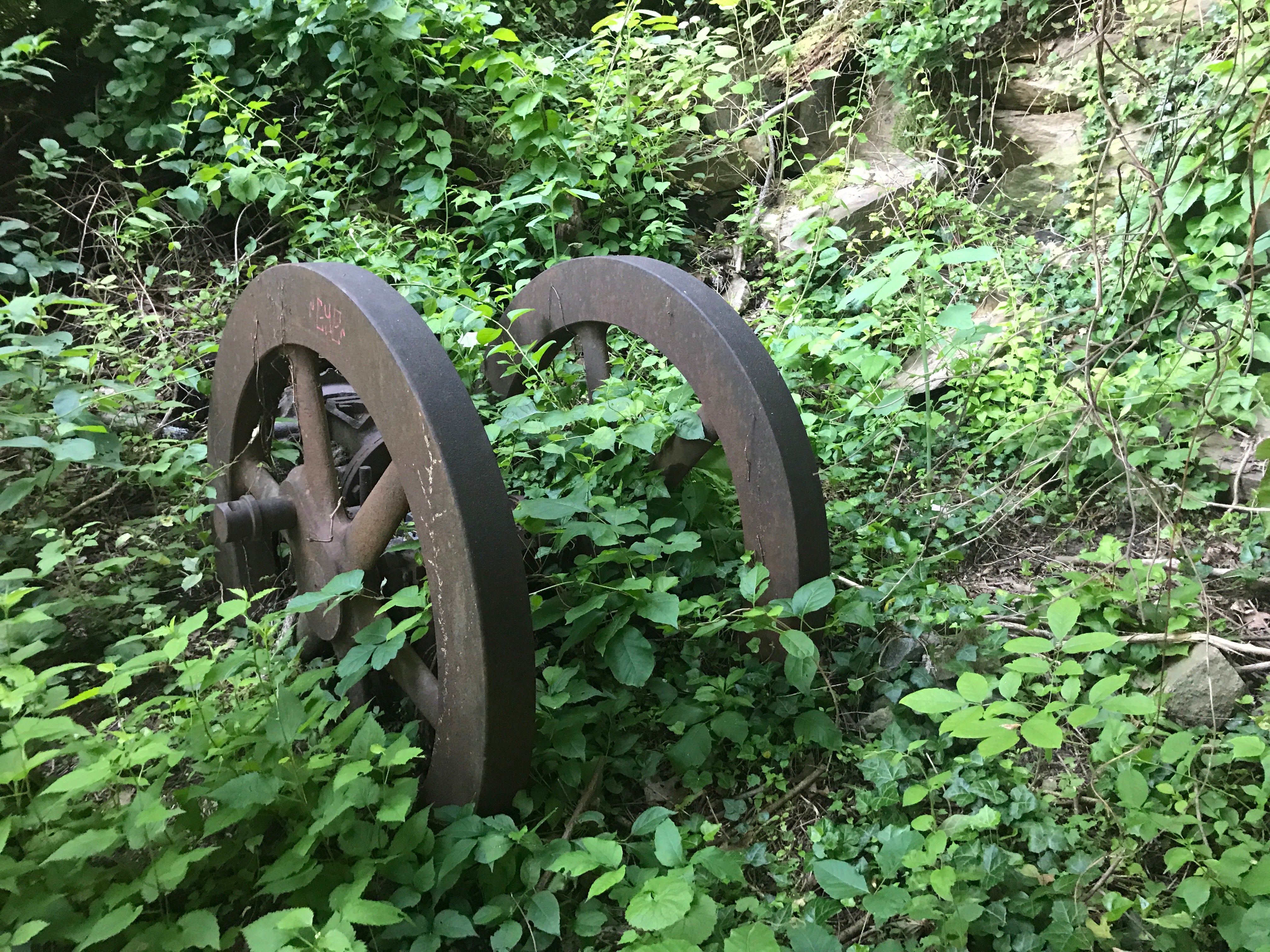 Abandoned quarry equipment on the Potomac Heritage Trail