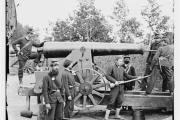 Ciivl War guns at Fort Woodbury. (Source: Library of Coungress)