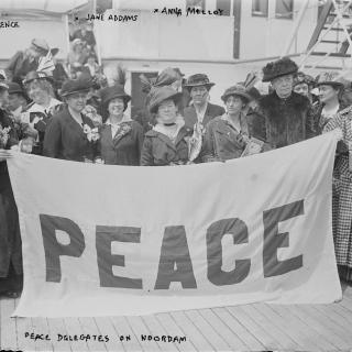 American delegates to the International Congress of Women which was held at the Hague, the Netherlands in 1915. (Source: Library of Congress)