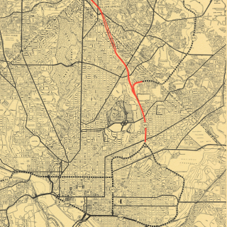 The North-Central Freeway Plan that was eventually settled on in 1966.