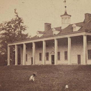 Mt. Vernon mansion, east front, 1860s. (Source: Library of Congress)