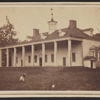 Mt. Vernon mansion, east front, 1860s. (Source: Library of Congress)