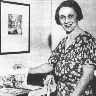 Photo of Inez Demonet in a 1933 Washington Times profile. (Source: Library of Congress, Chronicling America Collection)