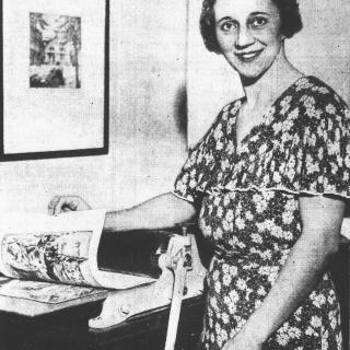 Photo of Inez Demonet in a 1933 Washington Times profile. (Source: Library of Congress, Chronicling America Collection)
