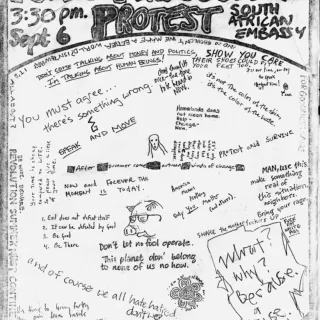 Punk Percussion Protest at South African Embassy Poster