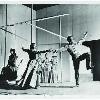 The Martha Graham Dance Company performs “Appalachian Spring” on the stage of the Library’s Coolidge Auditorium on Oct. 30, 1944. The Elizabeth Sprague Coolidge Foundation Collection, Music Division.