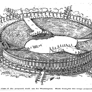 Drawing of proposed Washington, D.C. stadium in 1911. (Source: Washington Post)