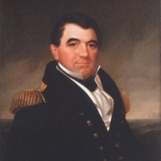 a portrait of a man in naval uniform, late 1700s