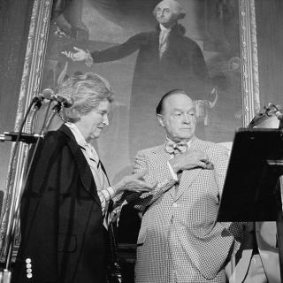 Bob Hope receives plaque on Capitol Hill in 1978. (Credit: Marlon S. Trikosko, Library of Congress)