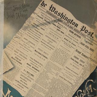Sousa, John Philip. Washington Post. Harry Coleman, Philadelphia, 1889. Notated Music. https://www.loc.gov/item/sousa.200028287/.