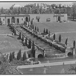 View of fountain at Meridian Hill Park, 1920 