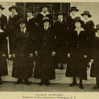 The sole African-American Yeomanette unit was assigned to the Navy Yard in Washington, D.C., to work at the Muster Roll Office.