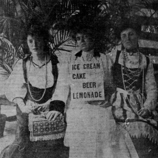 High society ladies at 1904 Bazaar to benefit the Russian Red Cross.