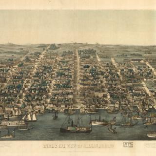 Panoramic map of Old Town Alexandria in 1963 (Photo source: Library of Congress)9