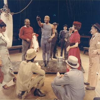 The cast of The Great White Hope at Arena, 1967 (Credit: Arena Stage Records, C0017, Special Collections Research Center, George Mason University Libraries.)