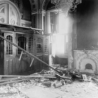 Destruction caused by bomb that exploded inside US Capitol on July 2, 1915. (Source: Library of Congress)