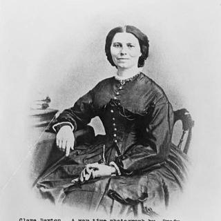 Clara Barton during the Civil War. Photo by Matthew Brady. (Source: Library of Congress)