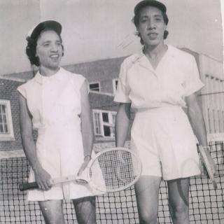 Roumania (left) and Margaret (right) Peters dominated the American Tennis Association in the 1940s. (Photo courtesy of Fannie Walker Weekes)