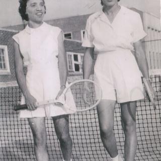 Roumania (left) and Margaret (right) Peters dominated the American Tennis Association in the 1940s. (Photo courtesy of Fannie Walker Weekes)