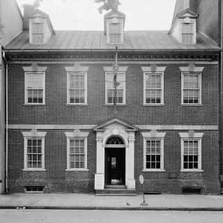 The exterior of Gadsby's Tavern (Source: Library of Congress Prints and Photographs Division, Washington, D.C.)