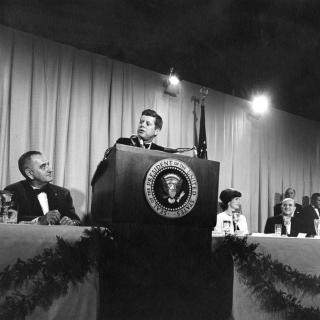 President John F. Kennedy Speaks at Fundraising Event for the National Cultural Center, November 29, 1962 