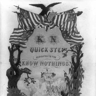 1850s sheet music dedicated to the Know Nothing party. (Source: Library of Congress)