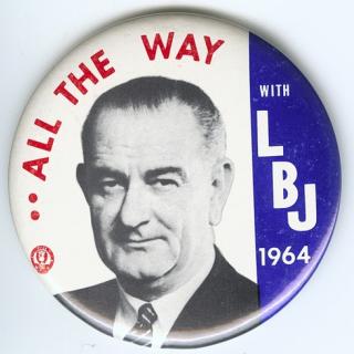 Buttons like this could be seen around D.C. in 1964 as District residents voted in their first Presidential election. (Source: ebay)
