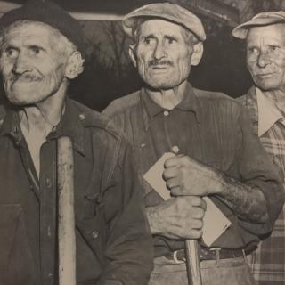 The last three residents of Arlington's Little Italy: Josh (Guiseppe) Conduci, Carl (Carmelo) Conduci, and Philip (Filippo) Natoli. (Reprinted with permission of DC Public Library, Star Collection at Washington Post)
