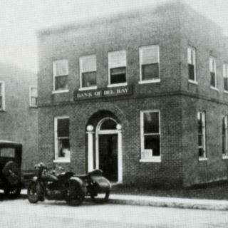 The Bank of Del Ray at the corner of Mt. Vernon and Windsor Avenue in the Town of Potomac.