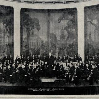 The National Symphony at their inaugural concert on January 31, 1930 (Photo Source: Used with Permission from the NSDAR Archives)