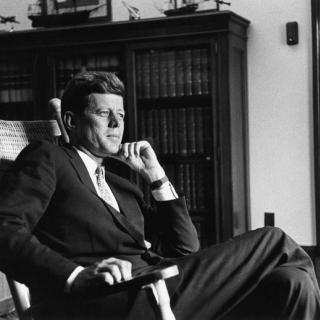 John F. Kennedy in his Senate office in 1959. (Photo source: John F. Kennedy Presidential Library and Museum)