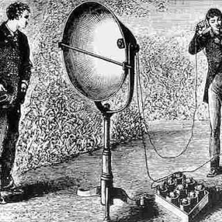 Illustration of the Photophone’s Receiver, Originally From: 1881 1880. http://www.bluehaze.com.au/modlight/ModLightBiblio.htm. https://commons.wikimedia.org/wiki/File:Photophony1.jpg.