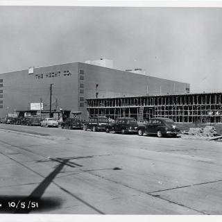 Parkington during construction, shortly before completion, 1951. (Photo courtesy of Arlington Public Library Center for Local History)