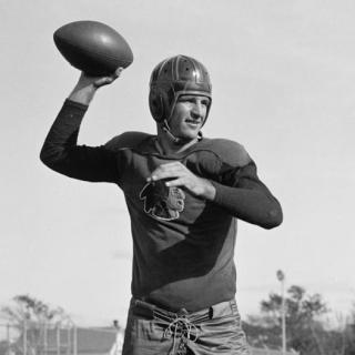 Redskins quarterback Sammy Baugh in 1937. (Source: Library of Congress)