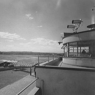 National Airport Tower and Landing Strip, circa 1950