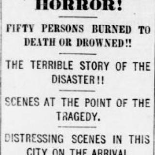 An announcement in The Evening Star about the Wawaset disaster (Source: Library of Congress)