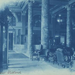 Willard Hotel lobby in 1901 (Photo source: Library of Congress)