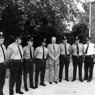 Alexandria Police with President Gerald Ford, 1974.