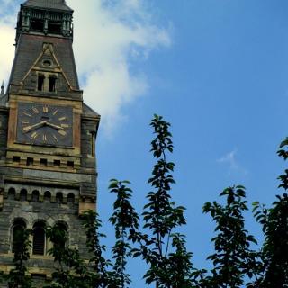 Healy Hall clock tower. (Photo credit: Ariel Veroske)