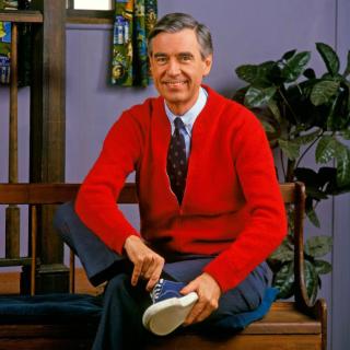 Fred Rogers on the set of "Mister Rogers' Neighborhood" (Fred Rogers Company)