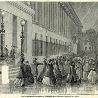  Female clerks leaving the Treasury Department