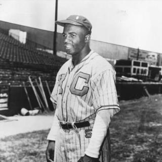 Jackie Robinson tied a National Negro League record by going 7 for 7 at the plate in a June 24, 1945 doubleheader against the Homestead Grays in Washington. (Photo source: Library of Congress, American Memory)