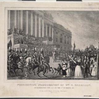 Sketch of President Harrison's inauguration March 4, 1841.